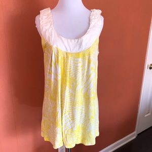 Anthropologie Weston Wear yellow and white tank